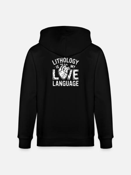 Geology Is My Love Language - Stanley/Stella CULTIVATOR Unisex Organic Hooded Jacket - black