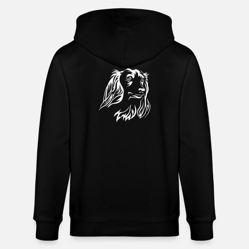 Tête de teckel « Black Edition » - Veste à capuche bio CULTIVATOR Stanley/Stella Unisexe - noir