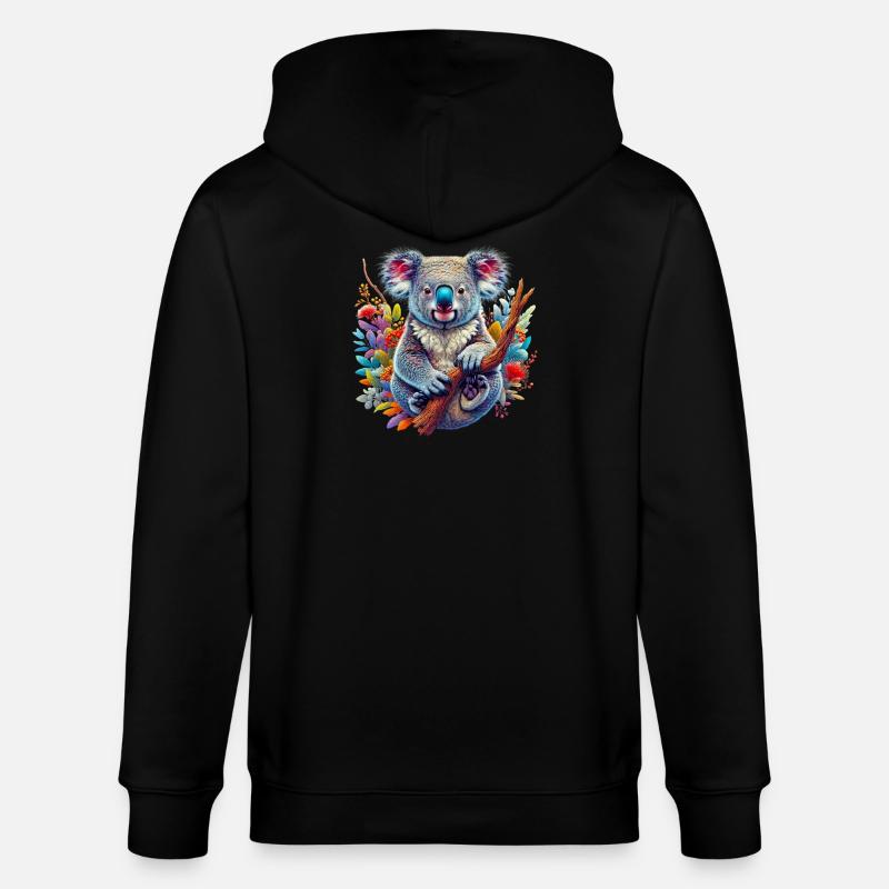 Koala - Veste à capuche bio CULTIVATOR Stanley/Stella Unisexe - noir