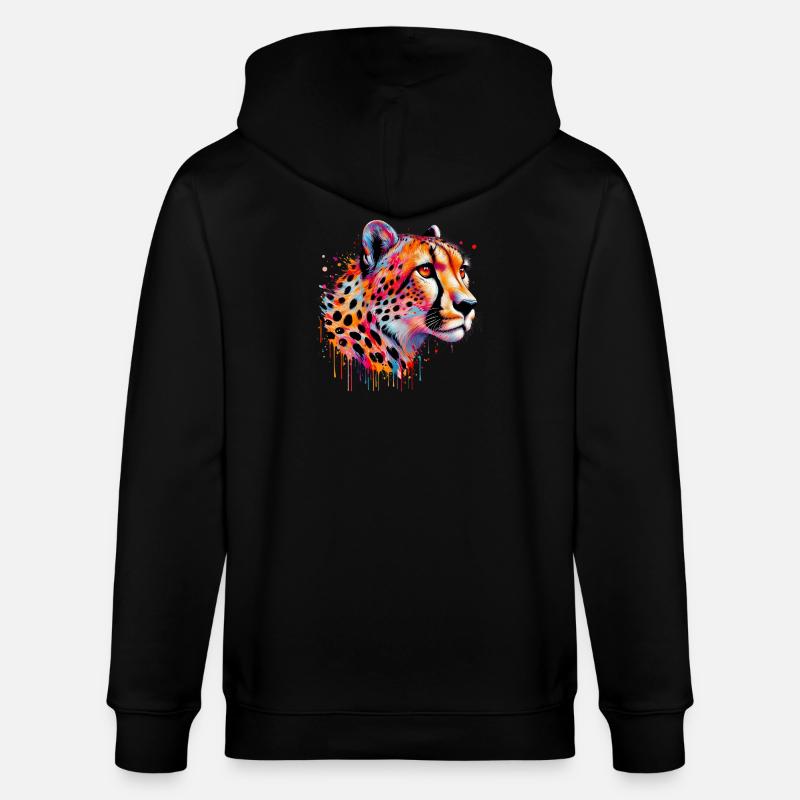 Gepard - Stanley/Stella Unisex Bio-Kapuzenjacke CULTIVATOR  - Schwarz