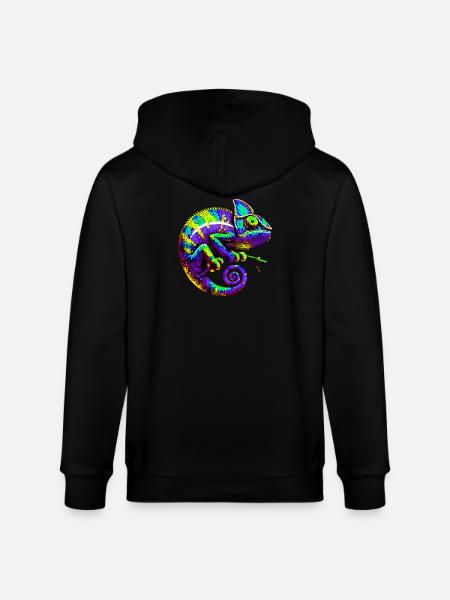 Chameleon - Stanley/Stella CULTIVATOR  Unisex Organic Hooded Jacket - black