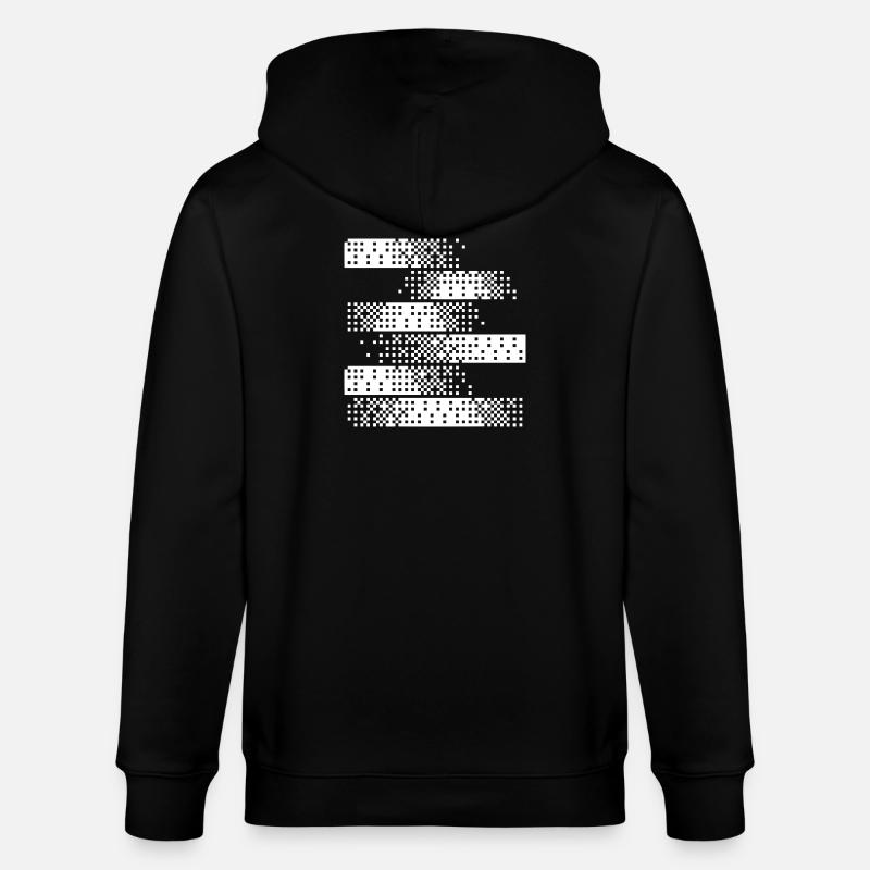 Abstraktes digitales Pixelmuster - Stanley/Stella Unisex Bio-Kapuzenjacke CULTIVATOR  - Schwarz