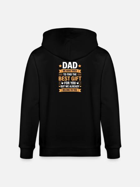 Papa-Geschenk Wir gehören dir schon - Stanley/Stella Unisex Bio-Kapuzenjacke CULTIVATOR  - Schwarz