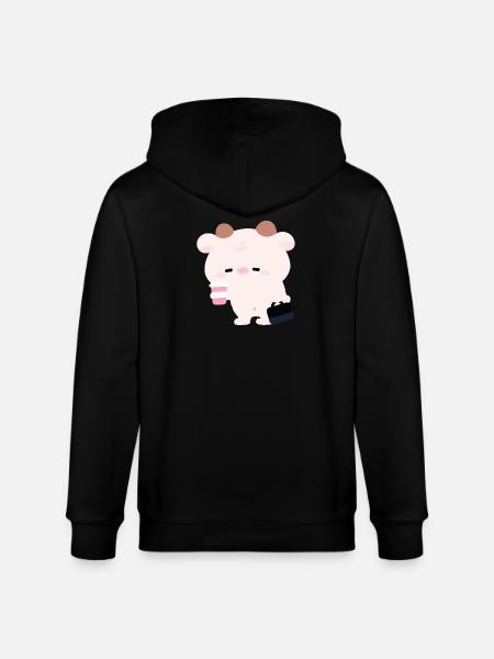 Tried Cow Coffee Run - Stanley/Stella CULTIVATOR Unisex Organic Hooded Jacket - black