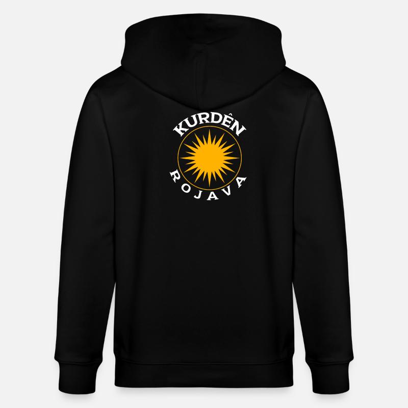Kurden Rojava - Stanley/Stella Unisex Bio-Kapuzenjacke CULTIVATOR  - Schwarz