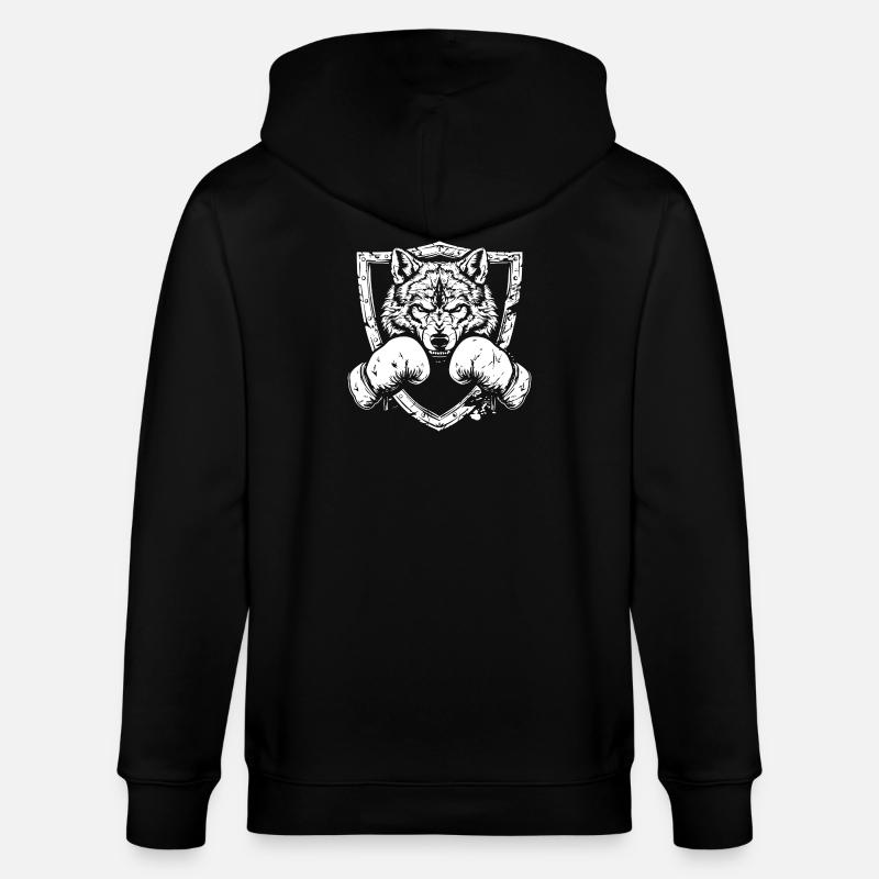 Wolf Boxing MMA - Veste à capuche bio CULTIVATOR Stanley/Stella Unisexe - noir
