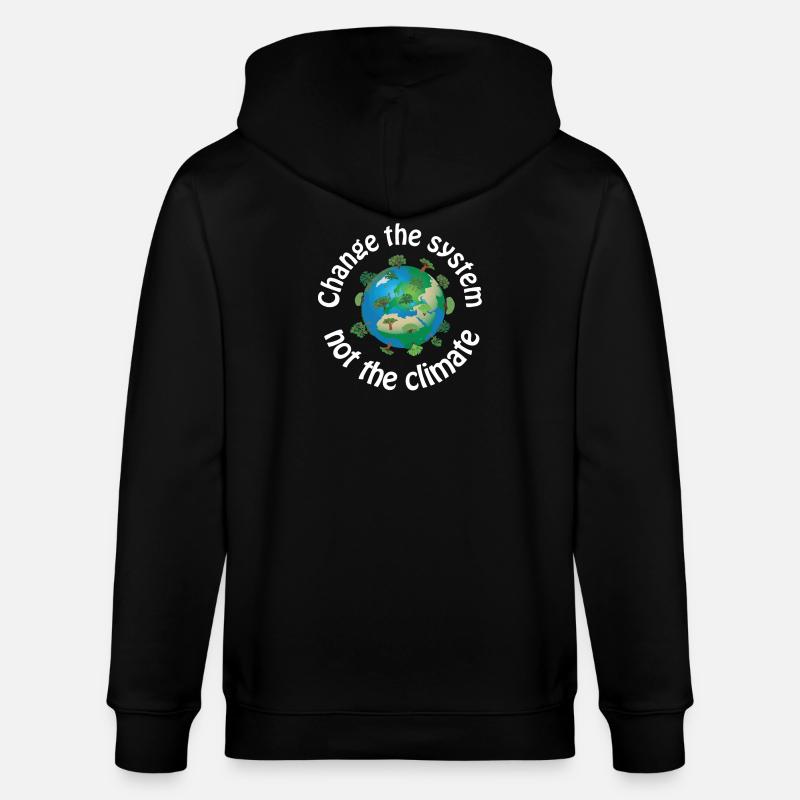 Changer le système, pas le climat - Veste à capuche bio CULTIVATOR Stanley/Stella Unisexe - noir