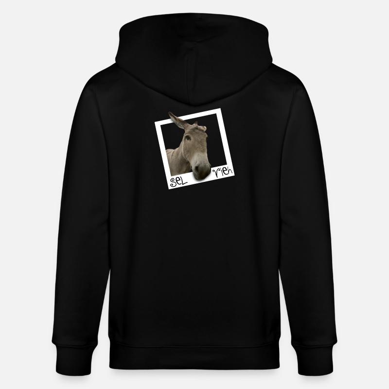 Selfie - Sel Vieh - Stanley/Stella Unisex Bio-Kapuzenjacke CULTIVATOR  - Schwarz