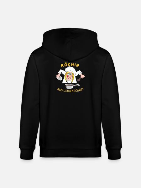 Cuisiner avec passion - Veste à capuche bio CULTIVATOR Stanley/Stella Unisexe - noir