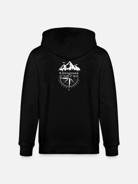 Königssee - Stanley/Stella Unisex Bio-Kapuzenjacke CULTIVATOR  - Schwarz