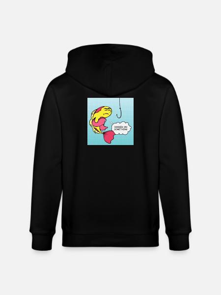 Pop Art Vis Gekroken Humor - Stanley/Stella Uniseks bio-ziphoodie CULTIVATOR  - zwart