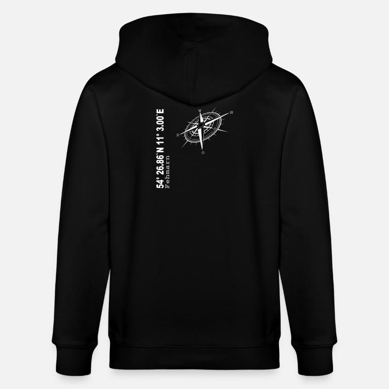 Fehmarn - Stanley/Stella Unisex Bio-Kapuzenjacke CULTIVATOR  - Schwarz