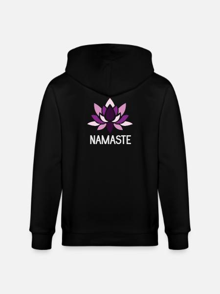 Namaste - Yoga Gift Idea - Stanley/Stella CULTIVATOR  Unisex Organic Hooded Jacket - black
