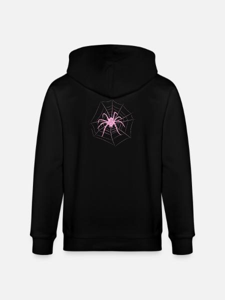 Spider in the web Halloween - Stanley/Stella CULTIVATOR Unisex Organic Hooded Jacket - black