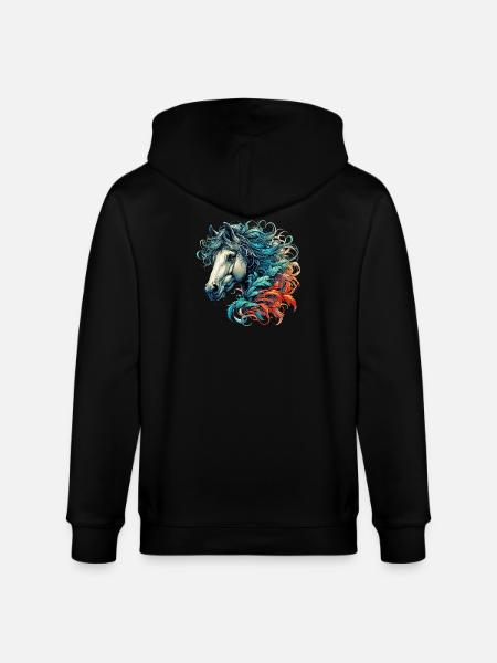 Cheval - Veste à capuche bio CULTIVATOR Stanley/Stella Unisexe - noir