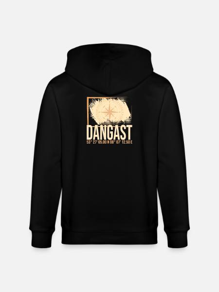 Dangast Koordinaten - Stanley/Stella Unisex Bio-Kapuzenjacke CULTIVATOR  - Schwarz