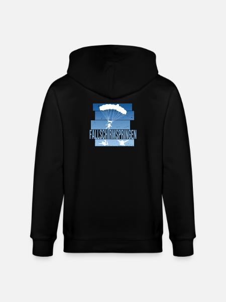 Fallschirmspringen - Stanley/Stella Unisex Bio-Kapuzenjacke CULTIVATOR  - Schwarz