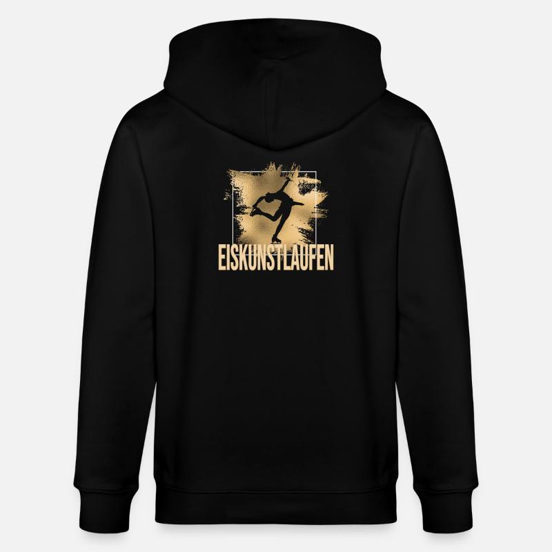 Eiskunstlauf - Stanley/Stella Unisex Bio-Kapuzenjacke CULTIVATOR  - Schwarz