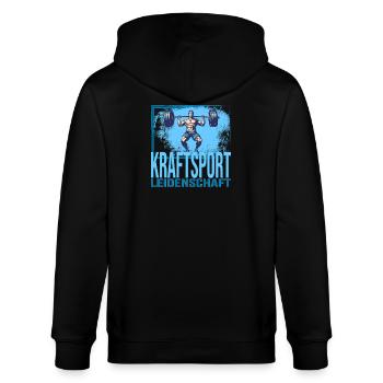 Kraftsport Leidenschaft - Stanley/Stella Unisex Bio-Kapuzenjacke CULTIVATOR  - Schwarz - Hinten - Anna (173cm)