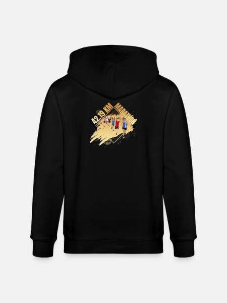 42 19 KM - Marathon - Stanley/Stella Unisex Bio-Kapuzenjacke CULTIVATOR - Schwarz