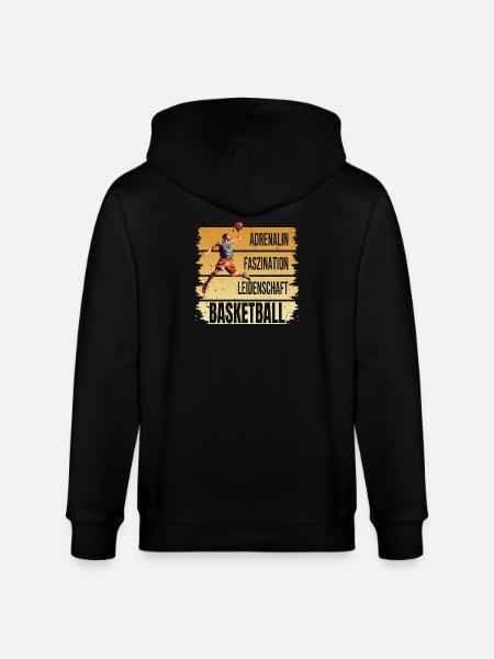 Adrenalin - Faszination - Leidenschaft -Basketball - Stanley/Stella Unisex Bio-Kapuzenjacke CULTIVATOR  - Schwarz