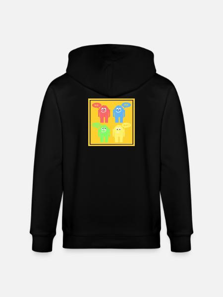 Lustige Männchen - Stanley/Stella Unisex Bio-Kapuzenjacke CULTIVATOR - Schwarz
