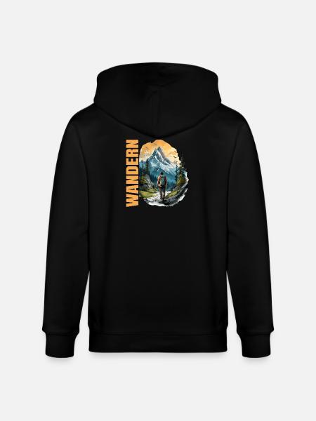 Wandern - Stanley/Stella Unisex Bio-Kapuzenjacke CULTIVATOR  - Schwarz