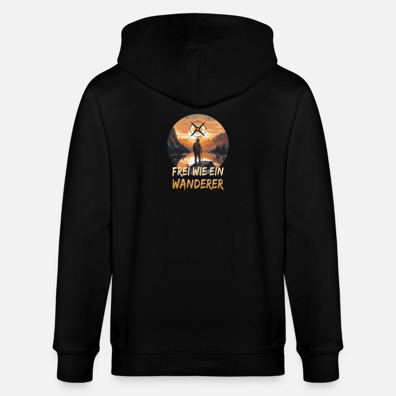 Frei wie ein Wanderer - Stanley/Stella Unisex Bio-Kapuzenjacke CULTIVATOR  - Schwarz