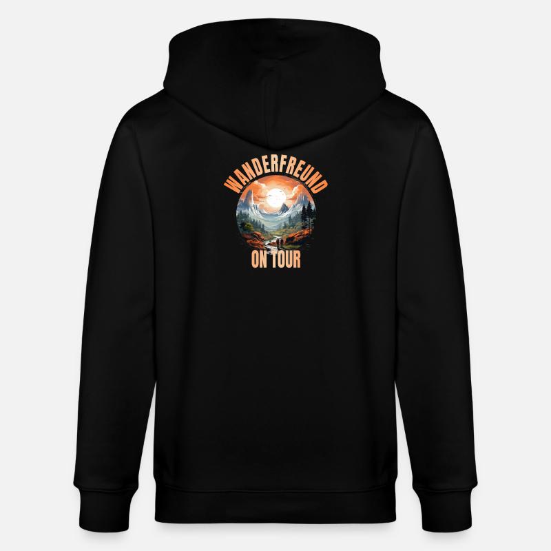 Wanderfreund on Tour - Stanley/Stella Unisex Bio-Kapuzenjacke CULTIVATOR - Schwarz