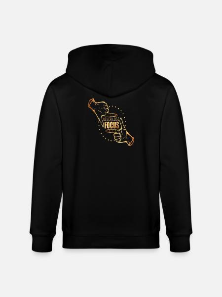 Never lose focus - Stanley/Stella Unisex Bio-Kapuzenjacke CULTIVATOR - Schwarz