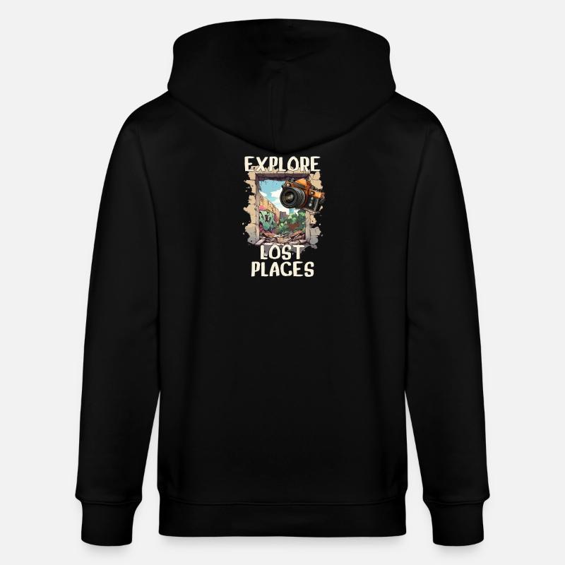Explore Lost Places - Stanley/Stella Unisex Bio-Kapuzenjacke CULTIVATOR  - Schwarz