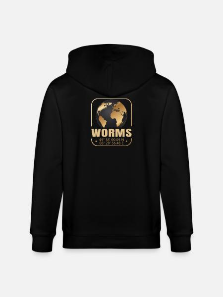 Worms - Stanley/Stella Unisex Bio-Kapuzenjacke CULTIVATOR  - Schwarz