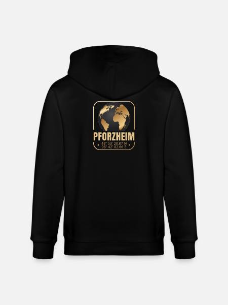 Pforzheim - Stanley/Stella Unisex Bio-Kapuzenjacke CULTIVATOR  - Schwarz