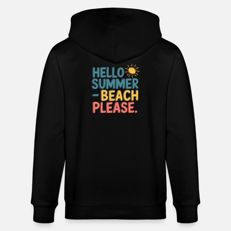Hello Summer – Beach Please! - Veste à capuche bio CULTIVATOR Stanley/Stella Unisexe - noir