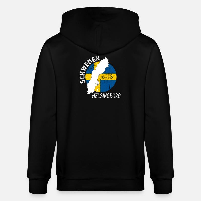 Helsingborg - Stanley/Stella Unisex Bio-Kapuzenjacke CULTIVATOR  - Schwarz