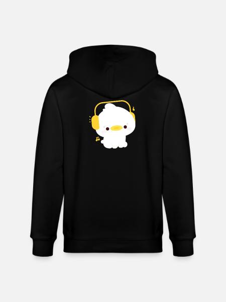 Canard avec écouteurs - Veste à capuche bio CULTIVATOR Stanley/Stella Unisexe - noir