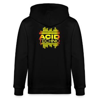 Acid Techno Puls - Stanley/Stella Unisex Bio-Kapuzenjacke CULTIVATOR  - Schwarz - Hinten - Anna (173cm)