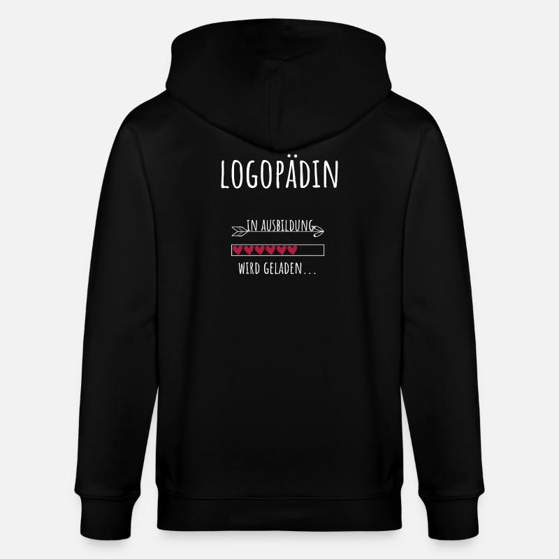 Logopädie Studium Beruf Ausbildung Logopädin - Stanley/Stella Unisex Bio-Kapuzenjacke CULTIVATOR  - Schwarz