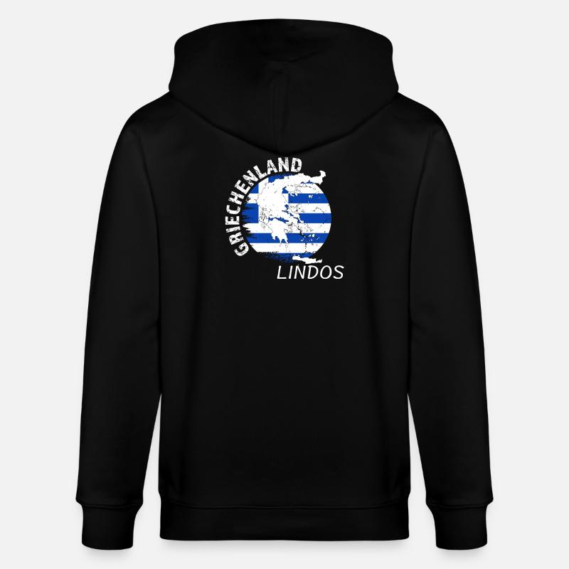 Lindos - Stanley/Stella Unisex Bio-Kapuzenjacke CULTIVATOR  - Schwarz
