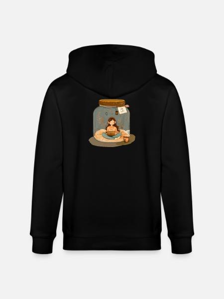 JarLoFi Girl 1 - Stanley/Stella Unisex Bio-Kapuzenjacke CULTIVATOR - Schwarz