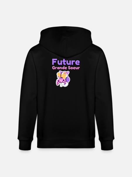 Future Big Sister Gamer - Stanley/Stella CULTIVATOR  Unisex Organic Hooded Jacket - black