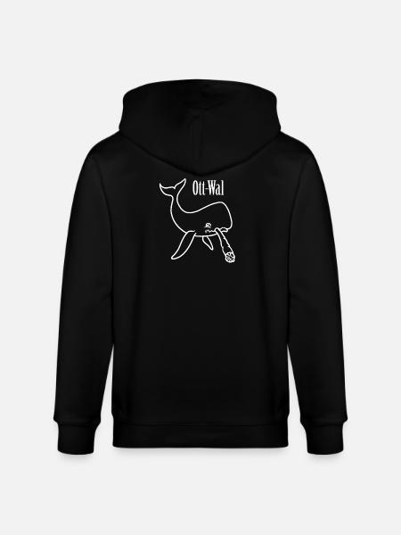 Ott-Wal Stoner Whale - Stanley/Stella Unisex Bio-Kapuzenjacke CULTIVATOR  - Schwarz