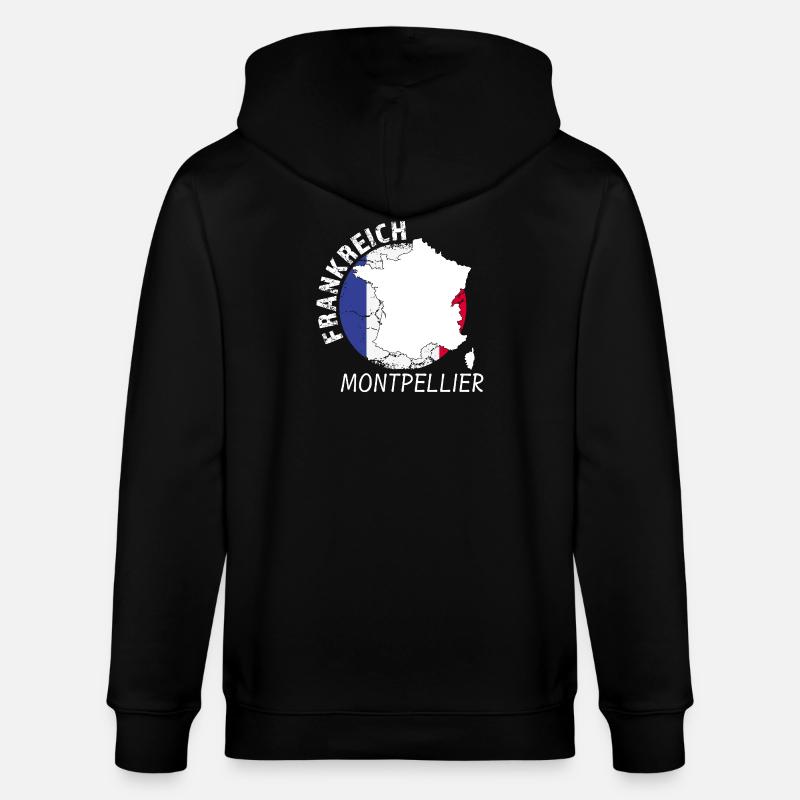 Montpellier - Stanley/Stella Unisex Bio-Kapuzenjacke CULTIVATOR  - Schwarz