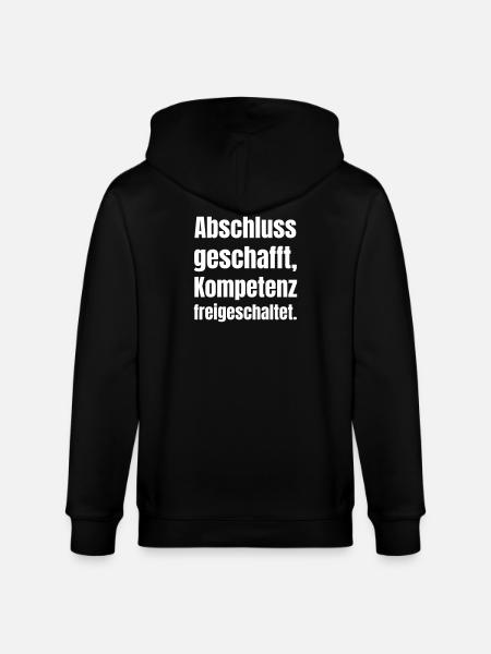 Graduation completed - competence unlocked - Stanley/Stella CULTIVATOR  Unisex Organic Hooded Jacket - black