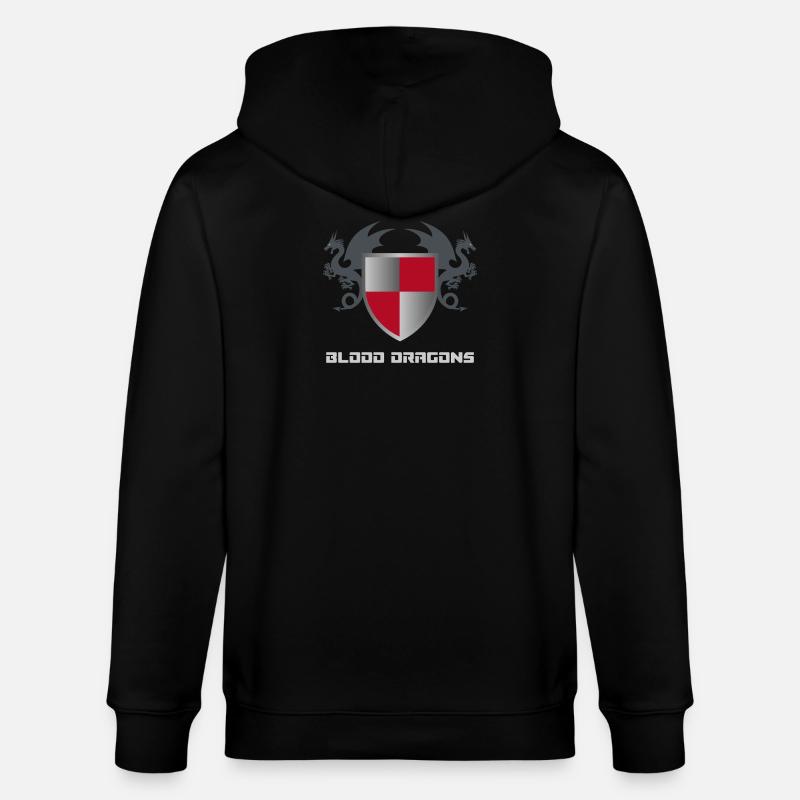 Dragons Shield - Médiéval Rock Métal Tee - Veste à capuche bio CULTIVATOR Stanley/Stella Unisexe - noir