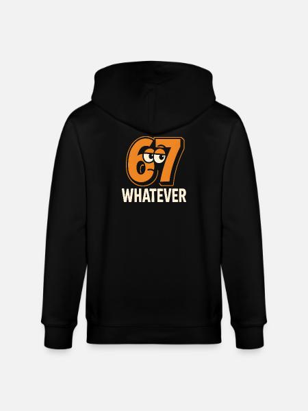 Six Seven Whatever Italiensk Hjernerot Humor-meme - Stanley/Stella økologisk unisex-hættejakke CULTIVATOR  - sort