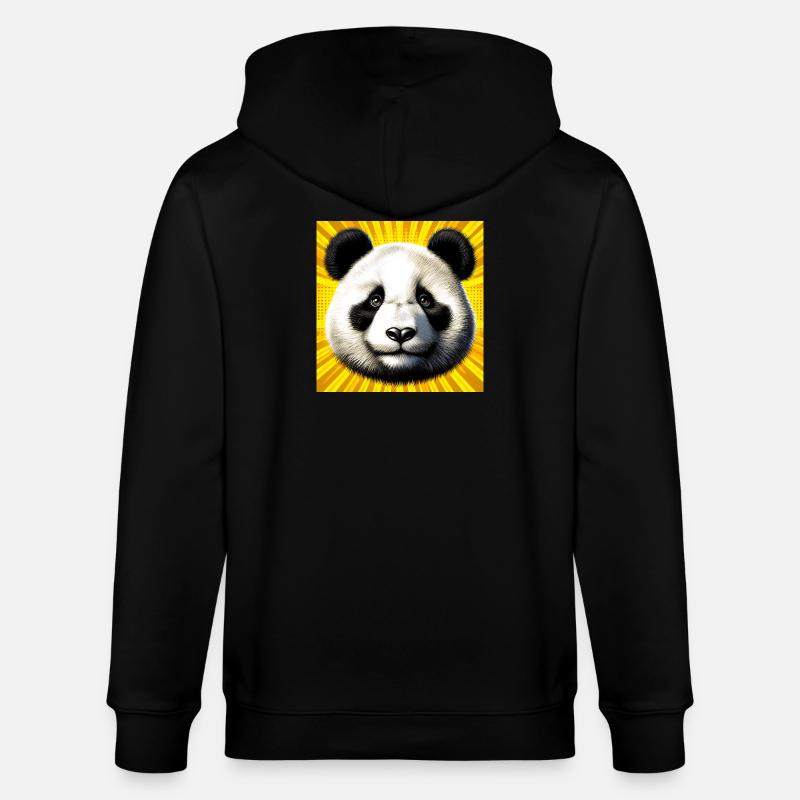 panda - Stanley/Stella CULTIVATOR  Unisex Organic Hooded Jacket - black