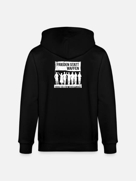 Frieden Statt Waffen - Stanley/Stella Unisex Bio-Kapuzenjacke CULTIVATOR  - Schwarz
