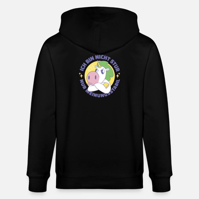 Einhorn Stur HP - Stanley/Stella Unisex Bio-Kapuzenjacke CULTIVATOR - Schwarz