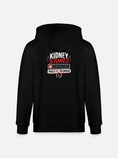Kidney Stones – Would Not Recommend Recovery - Stanley/Stella CULTIVATOR Unisex Organic Hooded Jacket - black